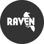 Logo with black circle.