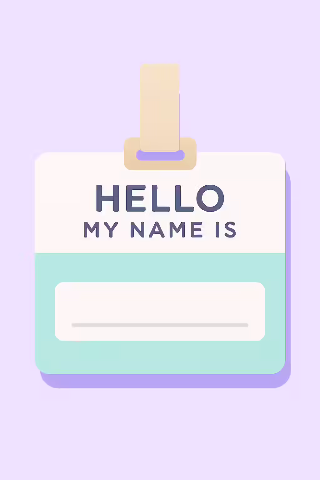 An illustration of a name tag, symbolizing the importance of giving your ARIA dialogs an accessible name.