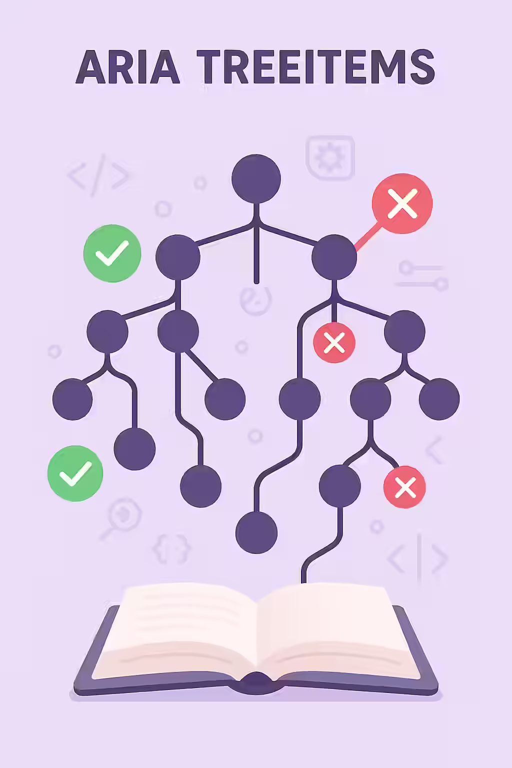 An illustration of a family tree, symbolizing the hierarchical structure of ARIA treeitems.