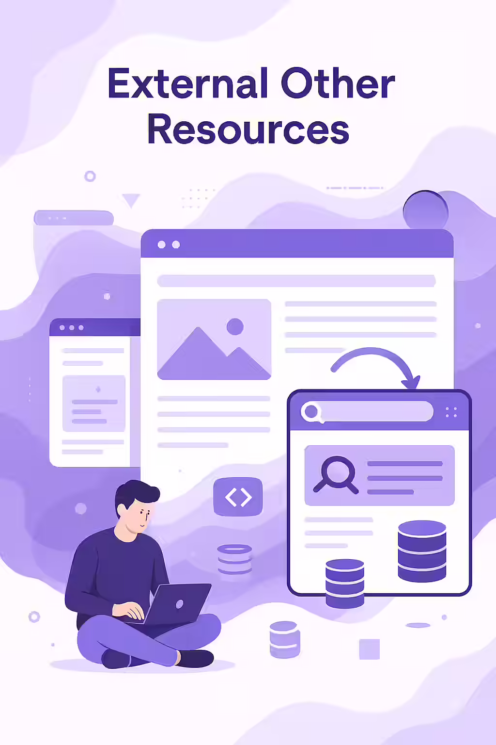 An illustration of a bridge connecting two islands, symbolizing the connection created by linking to external resources.