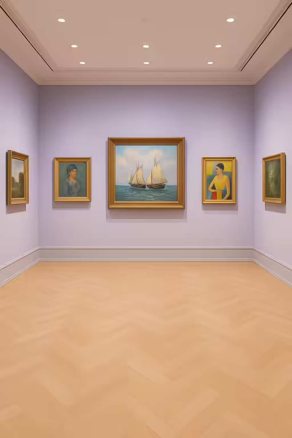 An illustration of an art gallery, symbolizing the importance of a visually-rich website.