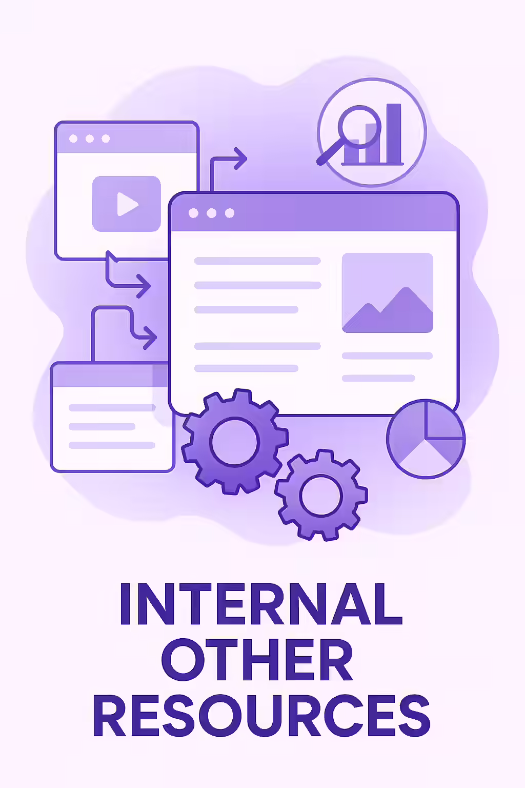 An illustration of various file type icons, representing 'other' internal resources.