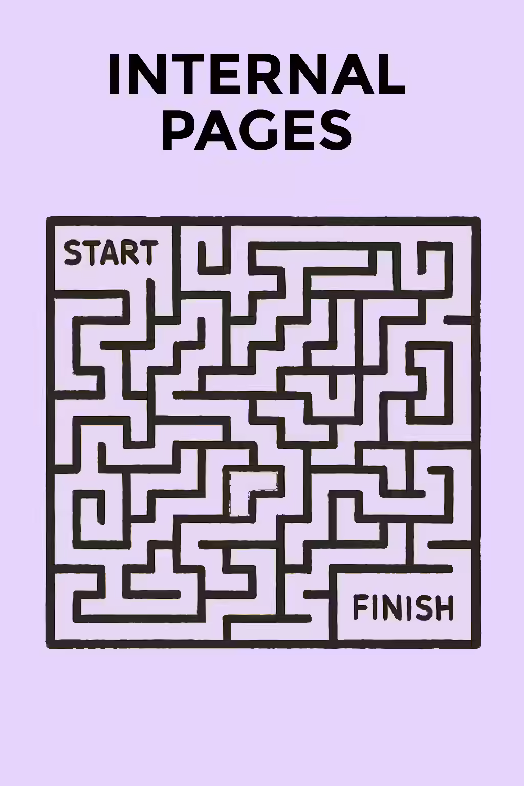 An illustration of a well-structured maze, symbolizing the importance of a clear and logical internal site structure.