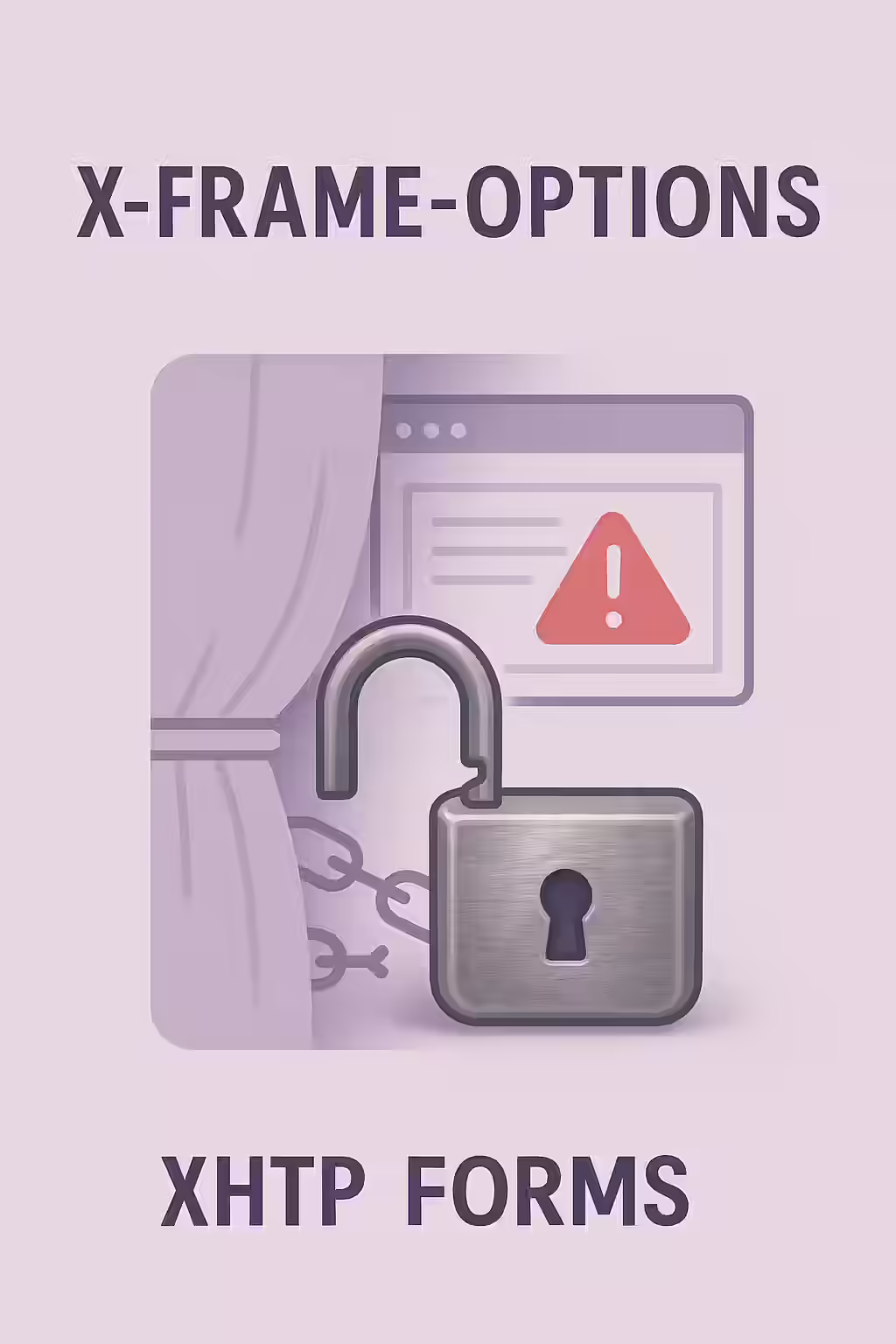 An illustration of a website being trapped inside an iframe, symbolizing a clickjacking attack.