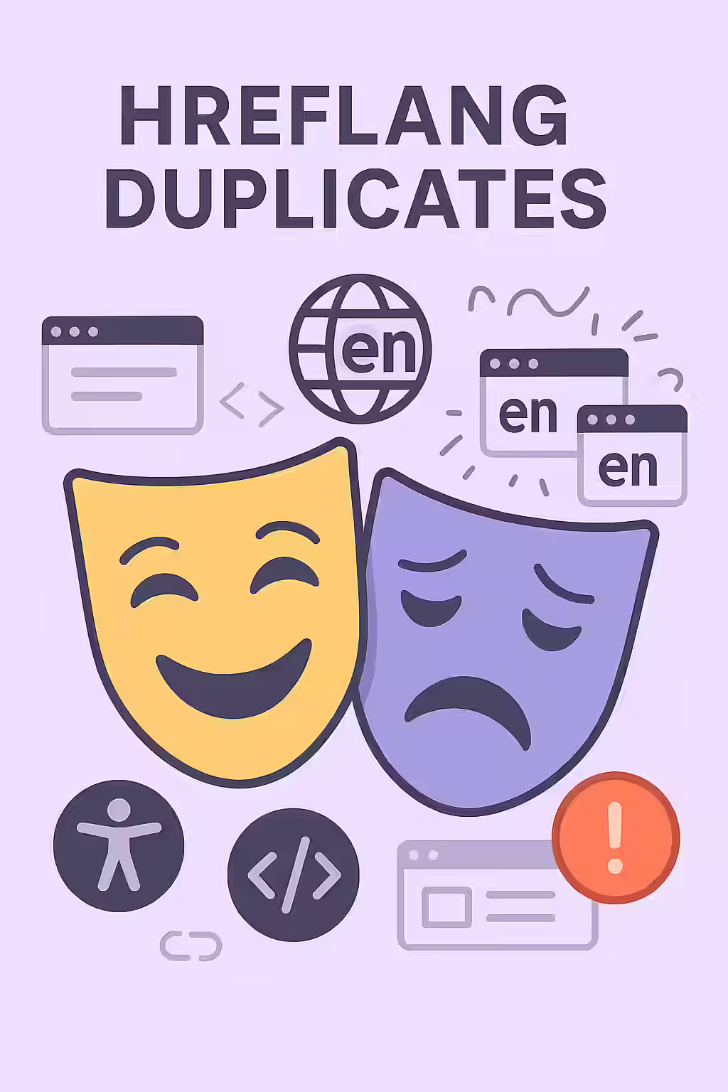 An illustration of two conflicting signposts for the same destination, symbolizing the confusion from multiple hreflang entries.