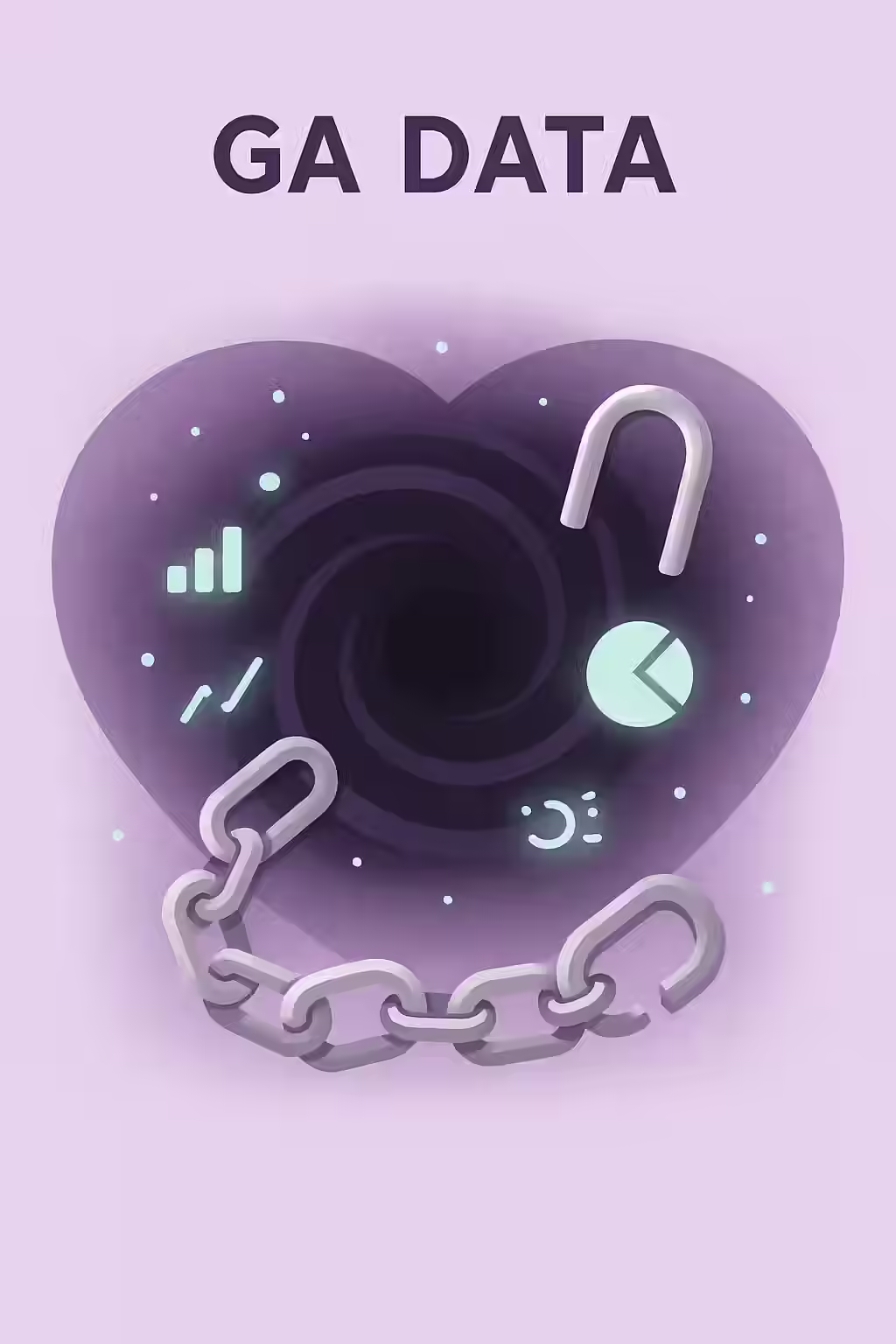 An illustration of a black hole, symbolizing the void of information when there is no Google Analytics data.