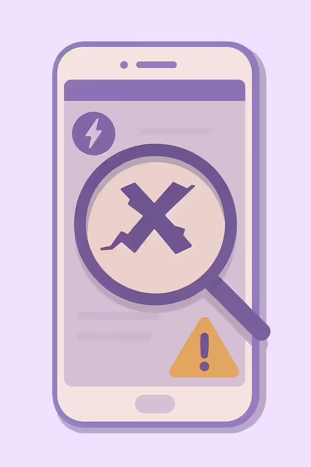 An illustration of a broken connection to an AMP page, symbolizing a non-200 response.