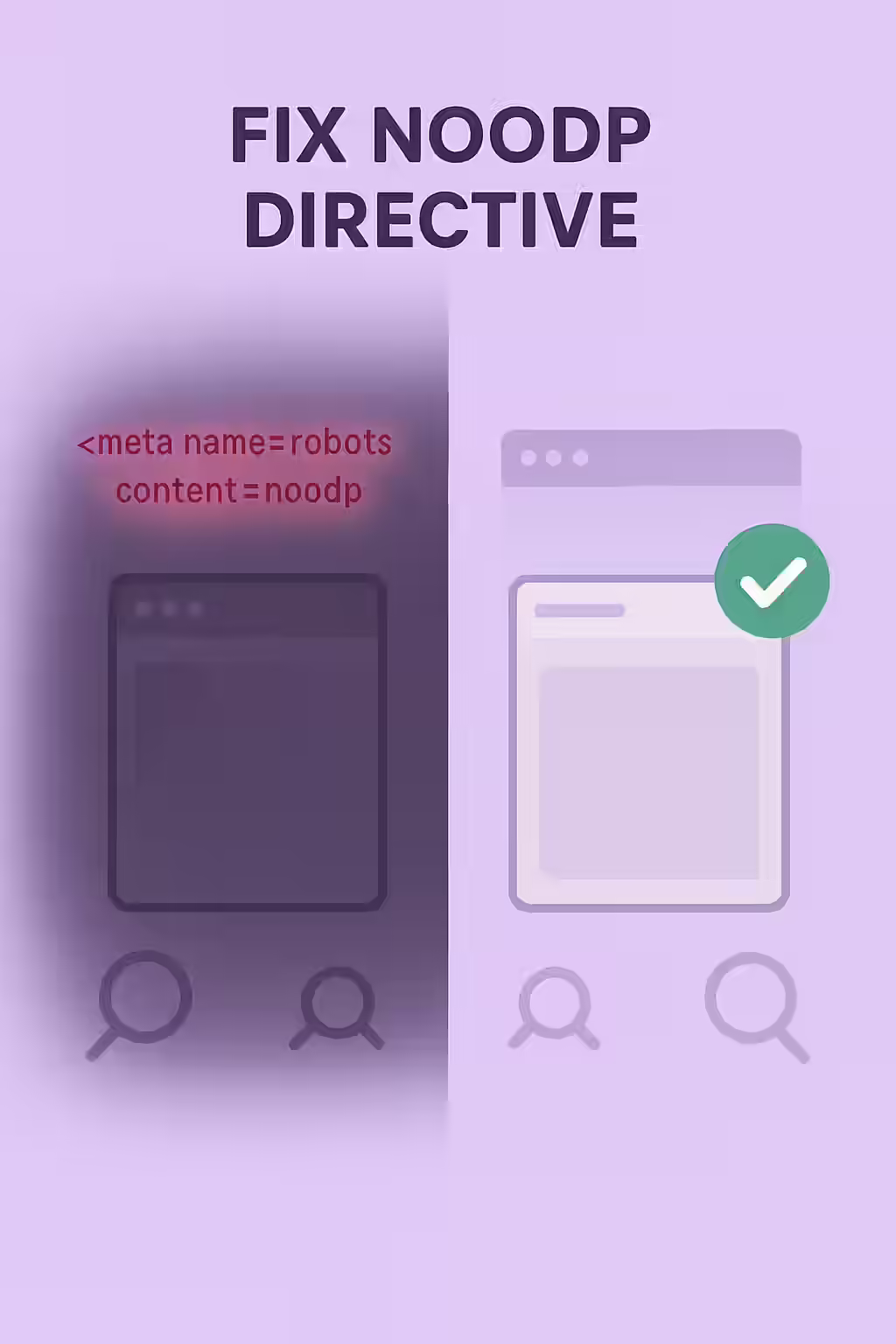 An illustration of a dusty, outdated sign, symbolizing the obsolete 'noodp' directive.