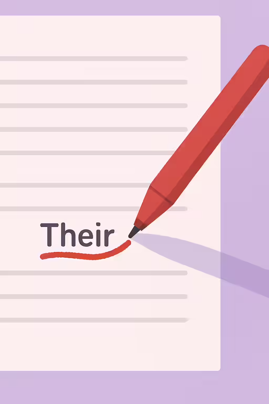 An illustration of a red pen correcting a spelling error, symbolizing the importance of fixing spelling errors.