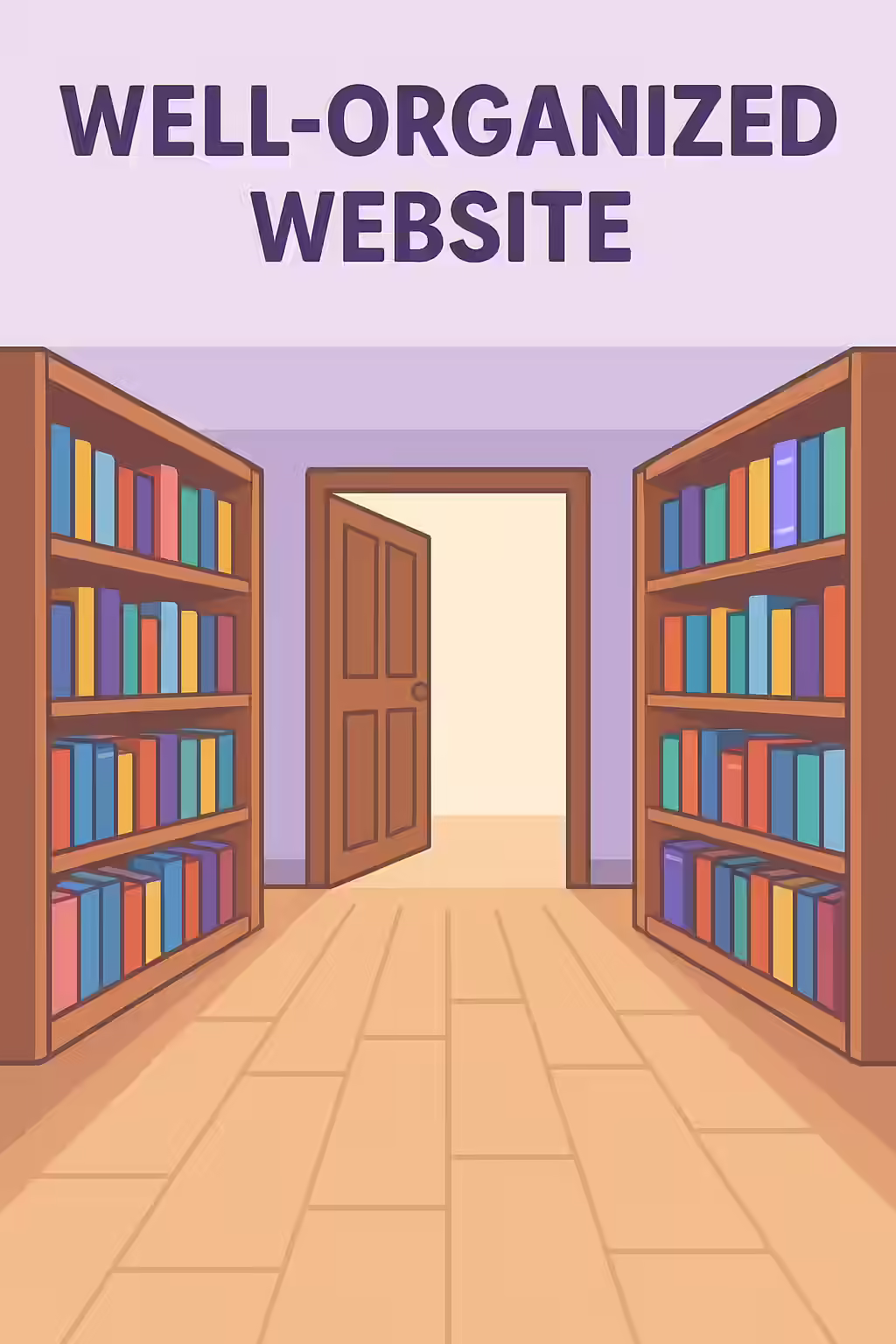 An illustration of a picture gallery, symbolizing the importance of a well-organized and accessible website.