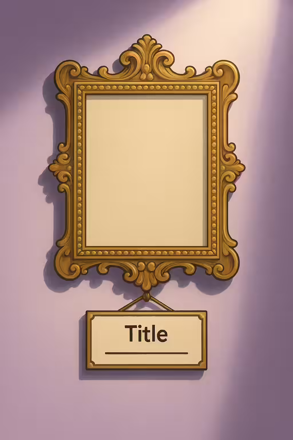An illustration of a picture frame with a title tag, symbolizing the importance of the title attribute for frames.