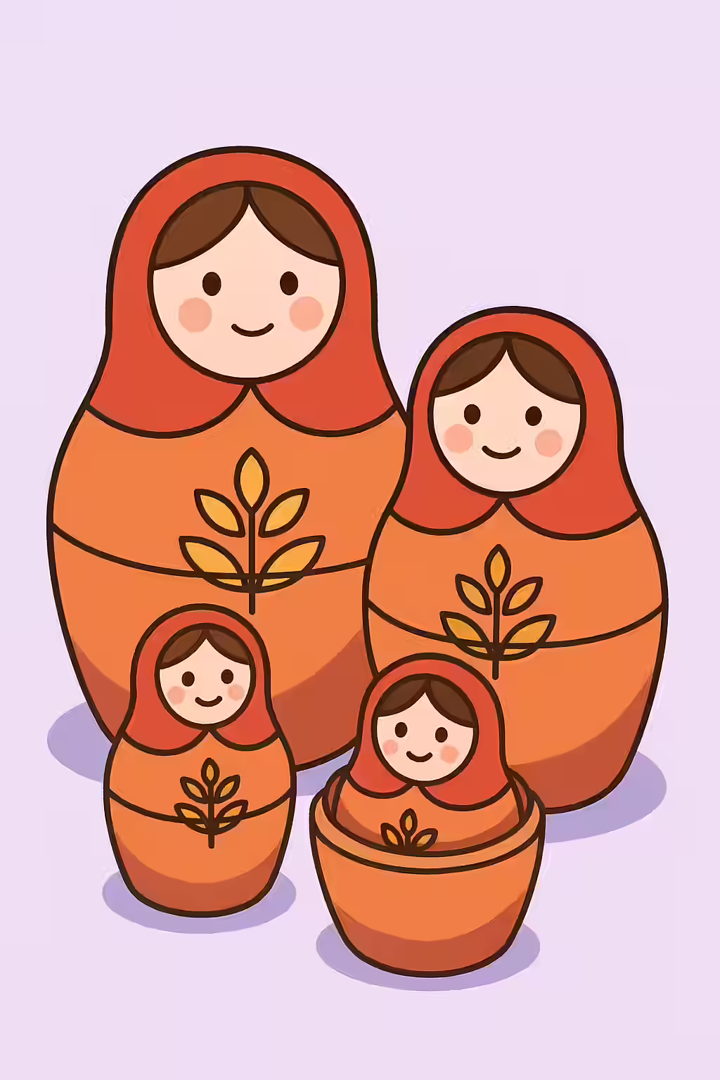An illustration of a set of Russian dolls, symbolizing the problem of nested interactive controls.